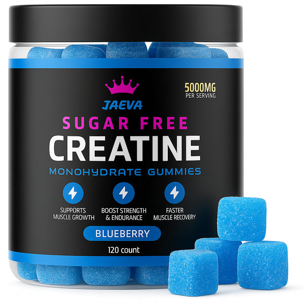 Blueberry- Sugar Free Creatine Monohydrate Gummies - Power Cubes - 120 count