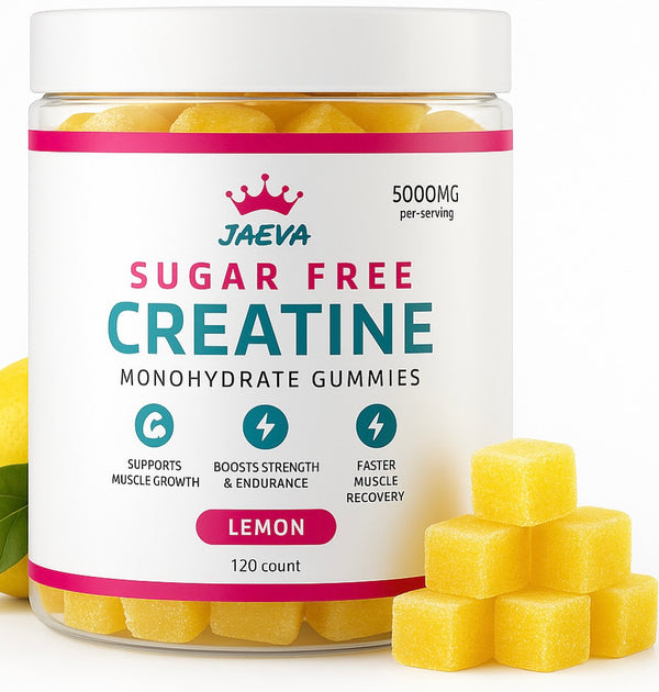 Lemon- Sugar Free Creatine Monohydrate Gummies - Power Cubes - 120 count